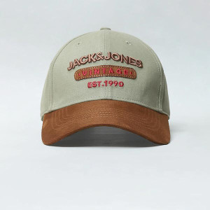 Men Grey & Orange Embroidered Baseball Cap